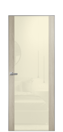Дверь межкомнатная Vetro 21 Цвет Maderaira oak sand Покрытие ПВХ WOOD NATURAL Наличник Скрытый короб хром Цена 72700