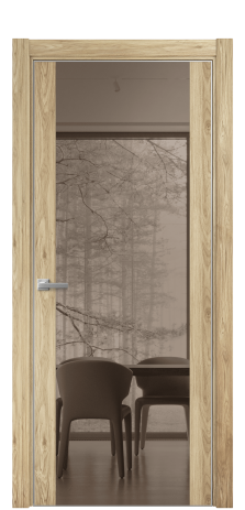 Дверь межкомнатная Vetro 21 Цвет Орех NY светлый Покрытие ПВХ WOOD NATURAL Наличник L 75 Цена 55125