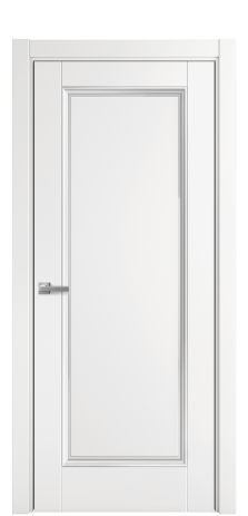 Дверь межкомнатная Sienna 1 Цвет Белый Покрытие Эмаль  Наличник L 75 Цена 45114