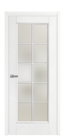 Дверь межкомнатная Sienna 10 Цвет Белый Покрытие Эмаль  Наличник L 50 Цена 52275