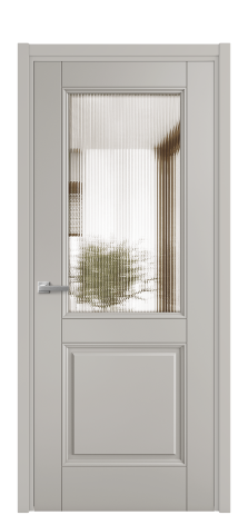 Дверь межкомнатная Савона 2 Цвет Серый Шелк Покрытие Эмаль  Наличник L 50 Цена 59975