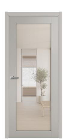 Дверь межкомнатная Страда 11 Цвет Серый Шелк Покрытие Эмаль  Наличник L 50 Цена 43925