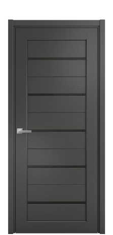 Дверь межкомнатная Strada 15 Цвет Ясень Антрацит Покрытие Шпон крашеный  Наличник L 50 Цена 47375