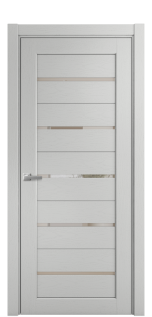 Дверь межкомнатная Strada 15 Цвет Ясень Телегрей Покрытие Шпон крашеный  Наличник L 75 Цена 43050