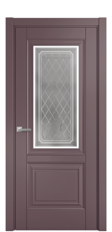 Дверь межкомнатная Элеганс 2 Цвет Лиловый Покрытие Эмаль  Наличник L 75 Цена 54218