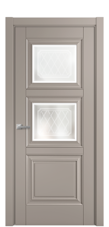 Дверь межкомнатная Элеганс 3 Цвет Какао Покрытие Эмаль  Наличник L 75 Цена 52195