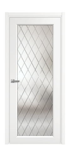 Дверь межкомнатная Страйп 1 Цвет Белый Покрытие Эмаль  Наличник L 50 Цена 41588