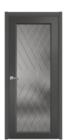 Дверь межкомнатная Stripe 1 Цвет Антрацит Покрытие Эмаль  Наличник L 50 Цена 47908