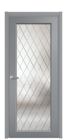 Дверь межкомнатная Страйп 1 Цвет Гриджио Покрытие Эмаль  Наличник L 50 Цена 47158