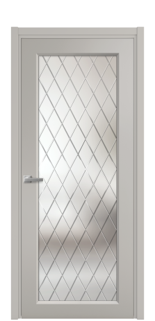 Дверь межкомнатная Stripe 1 Цвет Серый Шелк Покрытие Эмаль  Наличник L 50 Цена 45615