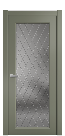 Дверь межкомнатная Stripe 1 Цвет Зеленый Покрытие Эмаль  Наличник L 75 Цена 42265