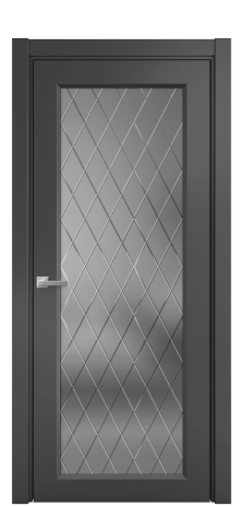 Дверь межкомнатная Stripe 1 Цвет Антрацит Покрытие Эмаль  Наличник L 75 Цена 42265