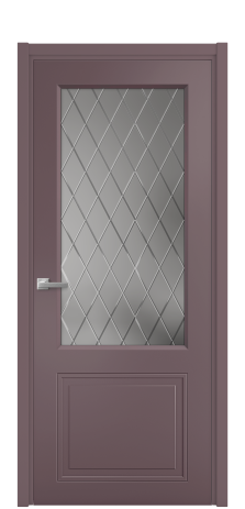 Дверь межкомнатная Страйп 2 Цвет Лиловый Покрытие Эмаль  Наличник L 50 Цена 46923