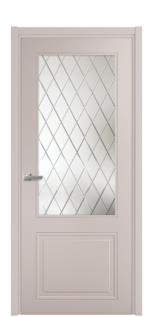 Дверь межкомнатная Страйп 2 Цвет Пудра Покрытие Эмаль  Наличник L 50 Цена 44980