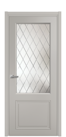 Дверь межкомнатная Stripe 2 Цвет Серый Шелк Покрытие Эмаль  Наличник L 50 Цена 44830