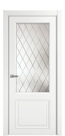 Дверь межкомнатная Stripe 2 Цвет Белый Покрытие Эмаль  Наличник L 75 Цена 35650