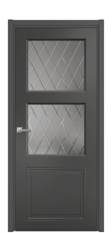 Дверь межкомнатная Stripe 3 Цвет Антрацит Покрытие Эмаль  Наличник L 50 Цена 45450