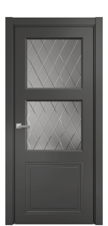 Дверь межкомнатная Stripe 3 Цвет Антрацит Покрытие Эмаль  Наличник L 75 Цена 41350