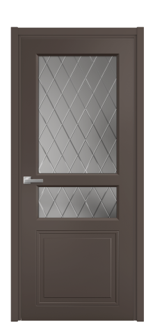 Дверь межкомнатная Страйп 4 Цвет Коричневый Покрытие Эмаль  Наличник L 50 Цена 45506