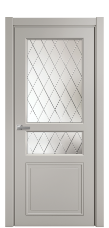 Дверь межкомнатная Stripe 4 Цвет Серый Шелк Покрытие Эмаль  Наличник L 75 Цена 39698