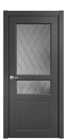Дверь межкомнатная Stripe 4 Цвет Антрацит Покрытие Эмаль  Наличник L 75 Цена 39863