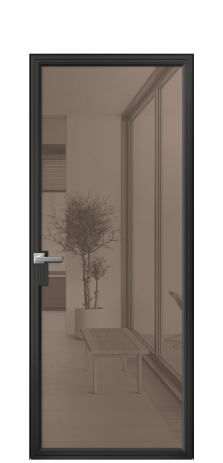 Дверь межкомнатная Frame 01 Цвет Черный Покрытие Алюминий  Наличник Скрытый короб Цена 66900