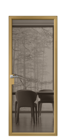 Дверь межкомнатная Frame 01 Цвет Латунь Покрытие Алюминий  Наличник Скрытый короб Цена 70942