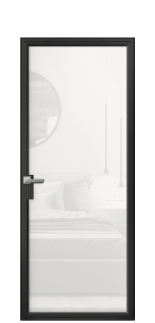 Дверь межкомнатная Frame 01 Цвет Черный Покрытие Алюминий  Наличник Скрытый короб Цена 58614