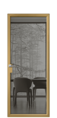 Дверь межкомнатная Frame 01 Цвет Латунь Покрытие Алюминий  Наличник Скрытый короб Цена 75130