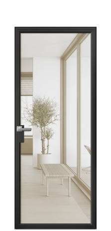 Дверь межкомнатная Frame 01 Цвет Черный Покрытие Алюминий  Наличник Скрытый короб Цена 59160