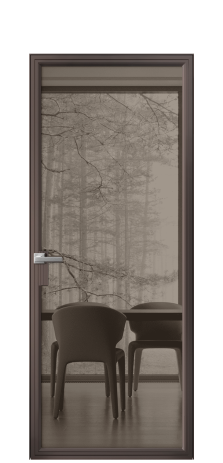 Дверь межкомнатная Frame 01 Цвет Антик Покрытие Алюминий  Наличник Скрытый короб Цена 69920