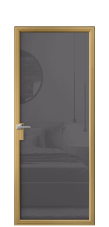 Дверь межкомнатная Frame 01 Цвет Латунь Покрытие Алюминий  Наличник Скрытый короб Цена 69920