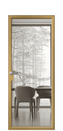 Дверь межкомнатная Frame 01 Цвет Латунь Покрытие Алюминий  Наличник Скрытый короб Цена 68210