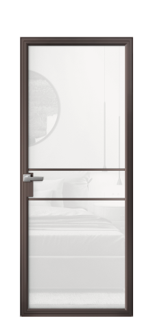 Дверь межкомнатная Frame 02 Цвет Антик Покрытие Алюминий  Наличник Скрытый короб Цена 71564