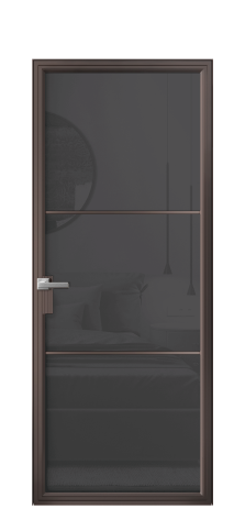 Дверь межкомнатная Frame 03 Цвет Антик Покрытие Алюминий  Наличник Скрытый короб Цена 74636