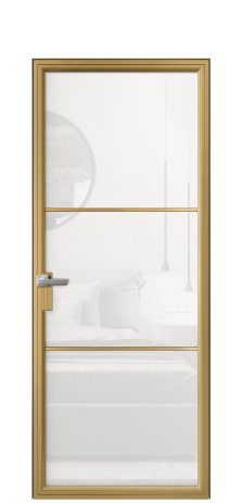 Дверь межкомнатная Frame 03 Цвет Латунь Покрытие Алюминий  Наличник Скрытый короб Цена 66154