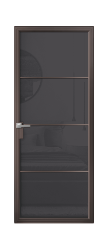 Дверь межкомнатная Frame 04 Цвет Латунь Покрытие Алюминий  Наличник Скрытый короб Цена 73117