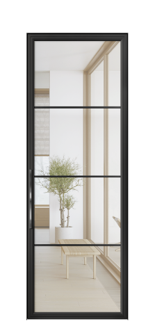 Дверь межкомнатная Фрейм 04 Цвет Черный Покрытие АЛЮМ АЛЮМИНИЙ Наличник Скрытый короб Цена 75070