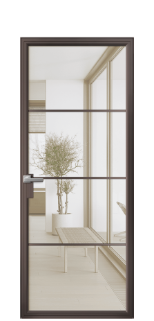 Дверь межкомнатная Frame 04 Цвет Антик Покрытие Алюминий  Наличник Скрытый короб Цена 63610