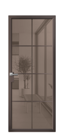 Дверь межкомнатная Frame 08 Цвет Антик Покрытие Алюминий  Наличник Скрытый короб Цена 81740