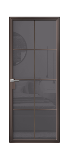 Дверь межкомнатная Frame 08 Цвет Антик Покрытие Алюминий  Наличник Скрытый короб Цена 79298