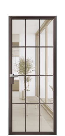 Дверь межкомнатная Frame 12 Цвет Антик Покрытие Алюминий  Наличник Скрытый короб Цена 70650