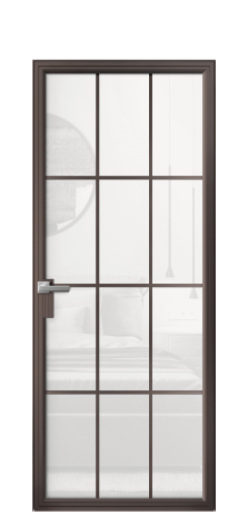 Дверь межкомнатная Frame 12 Цвет Антик Покрытие Алюминий  Наличник Скрытый короб Цена 74074