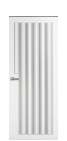 Дверь межкомнатная Step 03 Цвет Белый Покрытие Эмаль  Наличник Скрытый короб хром Цена 56500