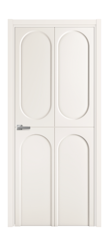 Дверь межкомнатная Anse 4 Цвет Молочный Покрытие Эмаль  Наличник L 50 Цена 52175