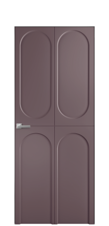 Дверь межкомнатная Anse 4 Цвет Лиловый Покрытие Эмаль  Наличник Скрытый короб хром Цена 69310