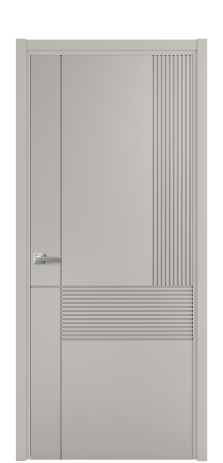 Дверь межкомнатная Mezzo 13 Цвет Серый Шелк Покрытие Эмаль  Наличник L 50 Цена 42625