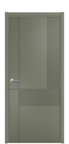 Дверь межкомнатная Mezzo 13 Цвет Зеленый Покрытие Эмаль  Наличник L 50 Цена 42625