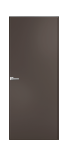 Дверь межкомнатная Line 1 Цвет Коричневый Покрытие Эмаль  Наличник Скрытый короб хром Цена 74810