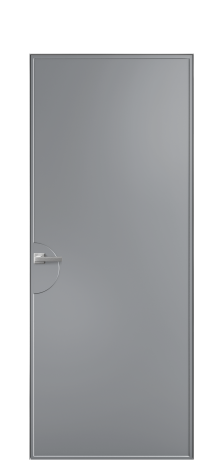 Дверь межкомнатная Line 2 Цвет Гриджио Покрытие Эмаль  Наличник Скрытый короб хром Цена 74810